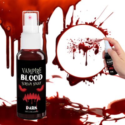 Fake Blood Spray, 2.03 oz Vampire Blood Splatter, Halloween Fake Blood for Clothes, Zombie Bride, Vampire and Monster SFX Scary Clown Makeup & Dress Up,1 Pack1