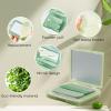 LuckyOpt 200 Oil Blotting Sheets With Mirror & Puff - Portable Oil Control Film for Face, Not Destroy Base Makeup - Oil Absorbing Sheets for Women & Men On The Go (Green Tea) view 3
