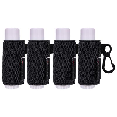 HEYSKAY 4PCS Lip Balm Holder Sleeves Keychain Compact Clip On Lipstick Holder Chapstick Holder Lip Gloss Holder Keychain Chapstick Elastic Sleeves
