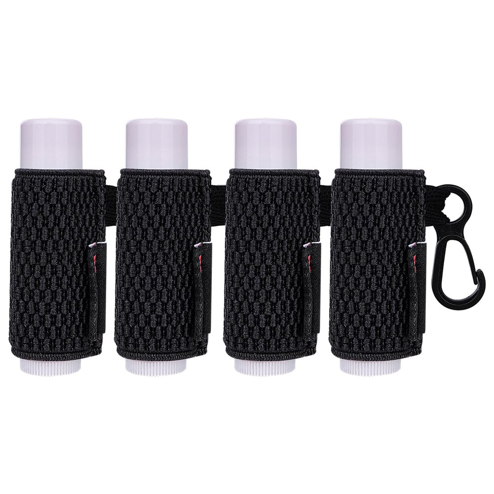 HEYSKAY 4PCS Lip Balm Holder Sleeves Keychain Compact Clip On Lipstick Holder Chapstick Holder Lip Gloss Holder Keychain Chapstick Elastic Sleeves