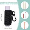 HEYSKAY 4PCS Lip Balm Holder Sleeves Keychain Compact Clip On Lipstick Holder Chapstick Holder Lip Gloss Holder Keychain Chapstick Elastic Sleeves view 2
