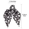 Halloween Hair Ties for Women Girls Spooky Ghost Spider Web Hair Scrunchies Black White Hair Tie Ribbon Hair Bows Halloween Party Gifts Hair Accessories view 3