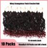 Wavy Senegalese Twist Crochet Hair For Women 18 Inch 10 Packs Senegalese Twist Braiding Hair Crochet Pre Looped Crochet Hair With Curly Ends(18 Inch,1B/BUG) view 2