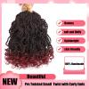 Wavy Senegalese Twist Crochet Hair For Women 18 Inch 10 Packs Senegalese Twist Braiding Hair Crochet Pre Looped Crochet Hair With Curly Ends(18 Inch,1B/BUG) view 3