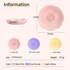 JAMESVAN Silicone Makeup Brush Cleaner Mat and Holder Bowl, Stylish Cosmetic Brush Cleaner Pad Bowl for Makeup and Drawing Tools, 2 PCS - Pink, Purple view 3