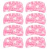 CIEHER 8 Pcs Spa Headbands for Women & Girls - Pink Dot Spa Headbands for Bachelorette Party, Sleep Party, Skincare, Makeup & Face Wash Use view 1