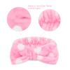 CIEHER 8 Pcs Spa Headbands for Women & Girls - Pink Dot Spa Headbands for Bachelorette Party, Sleep Party, Skincare, Makeup & Face Wash Use view 2