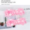 CIEHER 8 Pcs Spa Headbands for Women & Girls - Pink Dot Spa Headbands for Bachelorette Party, Sleep Party, Skincare, Makeup & Face Wash Use view 3