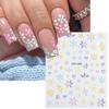 6 Sheets Embossed Flower Nail Art Stickers Colorful Daisy Nail Stickers 5D Self-Adhesive Heart Butterfly Nail Design Decals Cartoon Animals Floral Leaf Nail Decals for Women Girls DIY Nail Supplies view 3