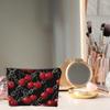 AMHGLW Makeup Bag For Woman,Makeup Bag Organizer,Cosmetic Pouch-Multifunctional Toiletry Bag-Chain & Cherry Full Print Canvas Zipper Cosmetic Bag-Gift For Family & Friends-A08 view 3