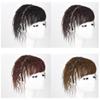 10inch Human Hair Curly with Crystal Headband for Woman with One Clip for Hair Loss Cover Gray Hair (Light brown) view 3
