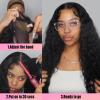 13x6 Deep Wave Lace Front Wigs Human Hair 200 Density HD Lace Front Wigs Human Hair Pre Plucked Bleached Knots Glueless Wigs Human Hair Wet and Wavy for Women (Natural Black 13X6, 26 inch, Curly) view 2