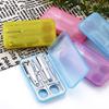 4 PCS/Set Nail Art Manicure Tools Set Nails Clipper Scissors Tweezer Knife Manicure Sets Stone Pattern Case for Nail Manicure (Color : A) (A) view 2