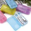 4 PCS/Set Nail Art Manicure Tools Set Nails Clipper Scissors Tweezer Knife Manicure Sets Stone Pattern Case for Nail Manicure (Color : A) (D) view 3