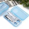 4 PCS/Set Nail Art Manicure Tools Set Nails Clipper Scissors Tweezer Knife Manicure Sets Stone Pattern Case for Nail Manicure (Color : A) (D) view 4