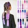 100G 24 Inch Jumbo Braid Crochet Hair Extension For Braids Rainbow Braiding Hair Pre Stretched Synthetic Hair For Girl(27) view 2