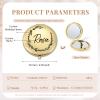 Rayiant Personalized Name Pocket Mirror with Birth Flower, Makeup Mirror for Travel, Ultra Thin Compact Vanity, Portable for Handbag, Purse, Travel Essential (C- Gold) view 3