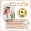 Rayiant Personalized Name Pocket Mirror with Birth Flower, Makeup Mirror for Travel, Ultra Thin Compact Vanity, Portable for Handbag, Purse, Travel Essential (C- Gold) view 4