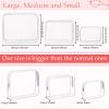 Cosblank 24 Pcs Clear Toiletry Bags Large PVC Travel Clear Makeup Bag Trip Home Storage Bag Waterproof Cosmetic Bag with Zipper for Women and Men, 3 Different Size view 3