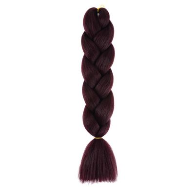 100G 24 Inch Jumbo Braid Crochet Hair Extension For Braids Rainbow Braiding Hair Pre Stretched Synthetic Hair For Girl(99J)