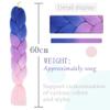 100G 24 Inch Jumbo Braid Crochet Hair Extension For Braids Rainbow Braiding Hair Pre Stretched Synthetic Hair For Girl(99J) view 3