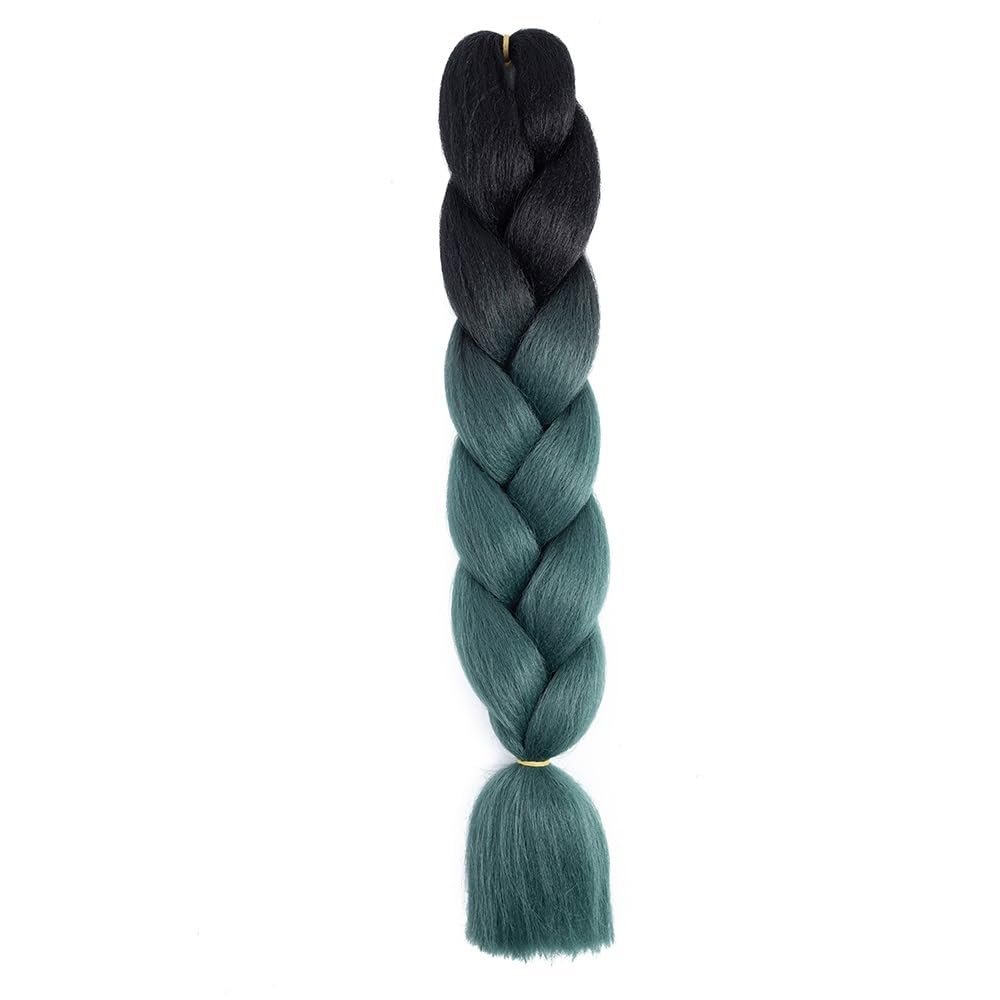 100G 24 Inch Jumbo Braid Crochet Hair Extension For Braids Rainbow Braiding Hair Pre Stretched Synthetic Hair For Girl(B18)