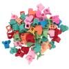 100pcs Mini Claw Baby Hair Clips, Cute Heart Shape Small Hair Clamps, Tiny Little Plastic Jaw Clamps Hairpin Hair Accessories for Thin Fine Hair, Toddler Girls Kids Teens view 1