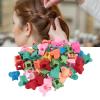 100pcs Mini Claw Baby Hair Clips, Cute Heart Shape Small Hair Clamps, Tiny Little Plastic Jaw Clamps Hairpin Hair Accessories for Thin Fine Hair, Toddler Girls Kids Teens view 2