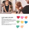 100pcs Mini Claw Baby Hair Clips, Cute Heart Shape Small Hair Clamps, Tiny Little Plastic Jaw Clamps Hairpin Hair Accessories for Thin Fine Hair, Toddler Girls Kids Teens view 4