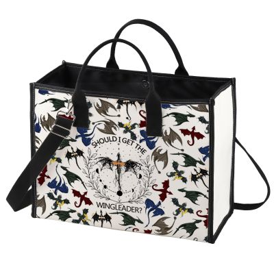 BWWKTOP 4Wings Dragon Makeup Bag Fantasy Bookish Gift Iron Flame Dragon Rider Zipper Pouch Bag Riders Quadrant Gift (GET THE WINGLEADER BG)