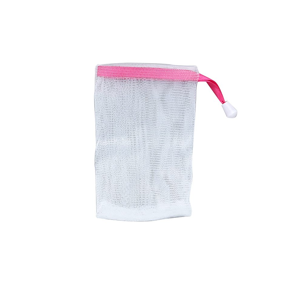2 Pieces Soap Bags for Soap Bars, Handmade Soap Bubble Mesh Bags, Exfoliating Mesh Bar Soap Pouch Bubble Foam Net Soap Bag with Drawstring Soap Saver Bag Facial Body Cleaning Tool (Rose red)