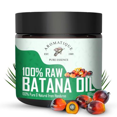 Aromatique Raw Batana Oil Pure & Unrefined Cold-Pressed for Hair & Skin Care Sourced from Honduras Deep Nourishment & Shine (100 Gms) Yellow