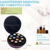 BLIRITEL EVA Essential Oils Organizer Bag,Hard Shell Essential Oil Storage Carrying Case for 12 Bottles,Round Essential Oils Boxes Storage Case for 1ml/2ml/3ml Roller Bottles (Purple) view 3