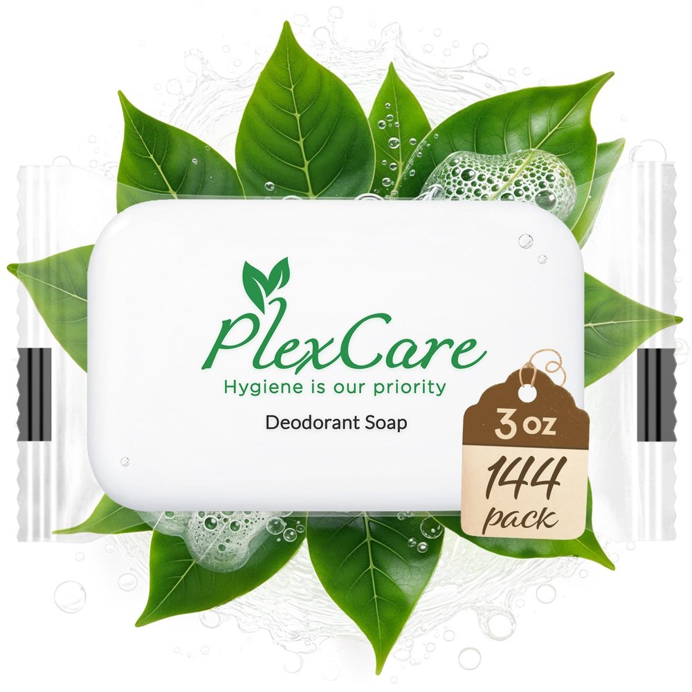 144 Pack Pleasant Scent 3 oz Bar Soap, Hotel Travel Size, Individually Wrapped, Bulk Amenities and Toiletries for Hospitality