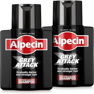 Alpecin Gray Attack Caffeine & Color Shampoo, 6.76 Fl Oz (Pack of 2)