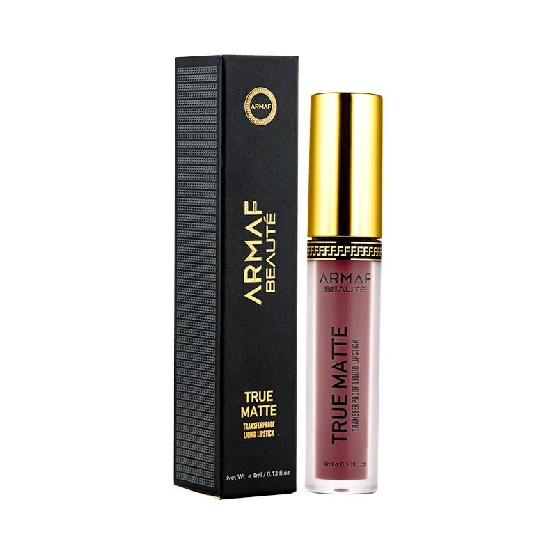 Armaf Beaut True Matte Liquid Lipstick - Long Lasting Lipstick, Pale Carmine, 4ml / 0.13 fl.oz, Le Femme