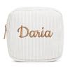 Personalised Makeup Bag, Custom Makeup Bag,Embroidered Cosmetic Bag, Personalized Bridesmaid Gifts, Wedding Gift Her, Travel Toiletry Bag, Christmas Day (Purple) view 4