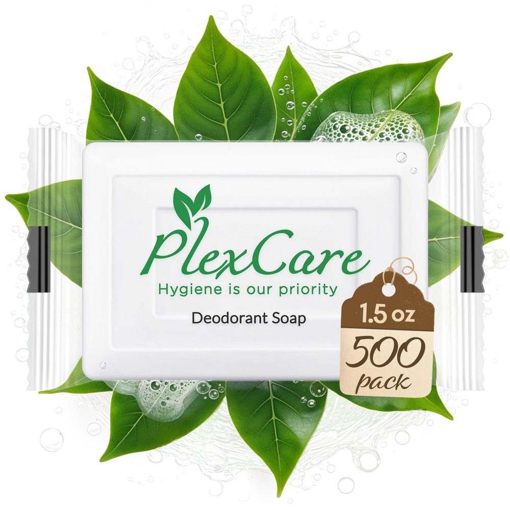 500 Pack Pleasant Scent 1.5 oz Bar Soap, Hotel Travel Size, Individually Wrapped, Bulk Amenities and Toiletries for Hospitality