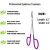 ITALLY Professional Salon TWEEZERS with Easy Scissor Handle, The BEST PRECISION EYEBROW TWEEZERS Men/Women, Pinzas Para Cejas, Ingrown Hair, Blackhead;Colors MADE IN MEXICO (Gloss-Metallic-Purple) view 2