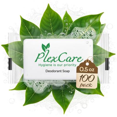100 Pack Pleasant Scent 0.5 oz Bar Soap, Hotel Travel Size, Individually Wrapped, Bulk Amenities and Toiletries for Hospitality