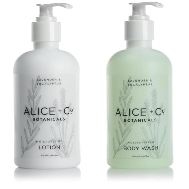 Alice + Co. Skin Care Bundle - Body Wash & Body Lotion - Lavender & Eucalyptus - 1 of Each