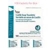 PDI Castile Soap Towelettes, Face and Hand Cleansing, 100 Individually Wrapped Wipes Per Box view 2