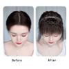 10inch Human Hair with Crystal Headband Natural Cover Whire Hair Hairpiece Hair Toppers Bangs for Woman for Hair Loss (Dark brown,straight) view 2
