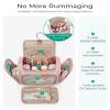 BAGSMART Toiletry Bag Travel Bag with Hanging Hook, Water-resistant Lightweight Puffy Makeup Bag Large Wide-open Travel Bag for Women Travel Organizer for Accessories, Cosmetics, Toiletries, Nude Pink view 2
