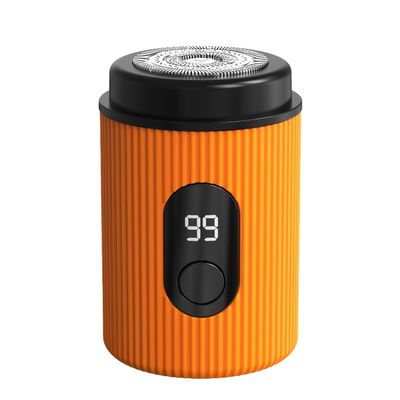 Mini Electric Shaver, Portable Shaver, Pocket Size Electric Shaver, Mini Shaver, Suitable for Travel, Home and Gift Giving, Type-C Charging Waterproof Electric Razor for Men and Women (Orange)