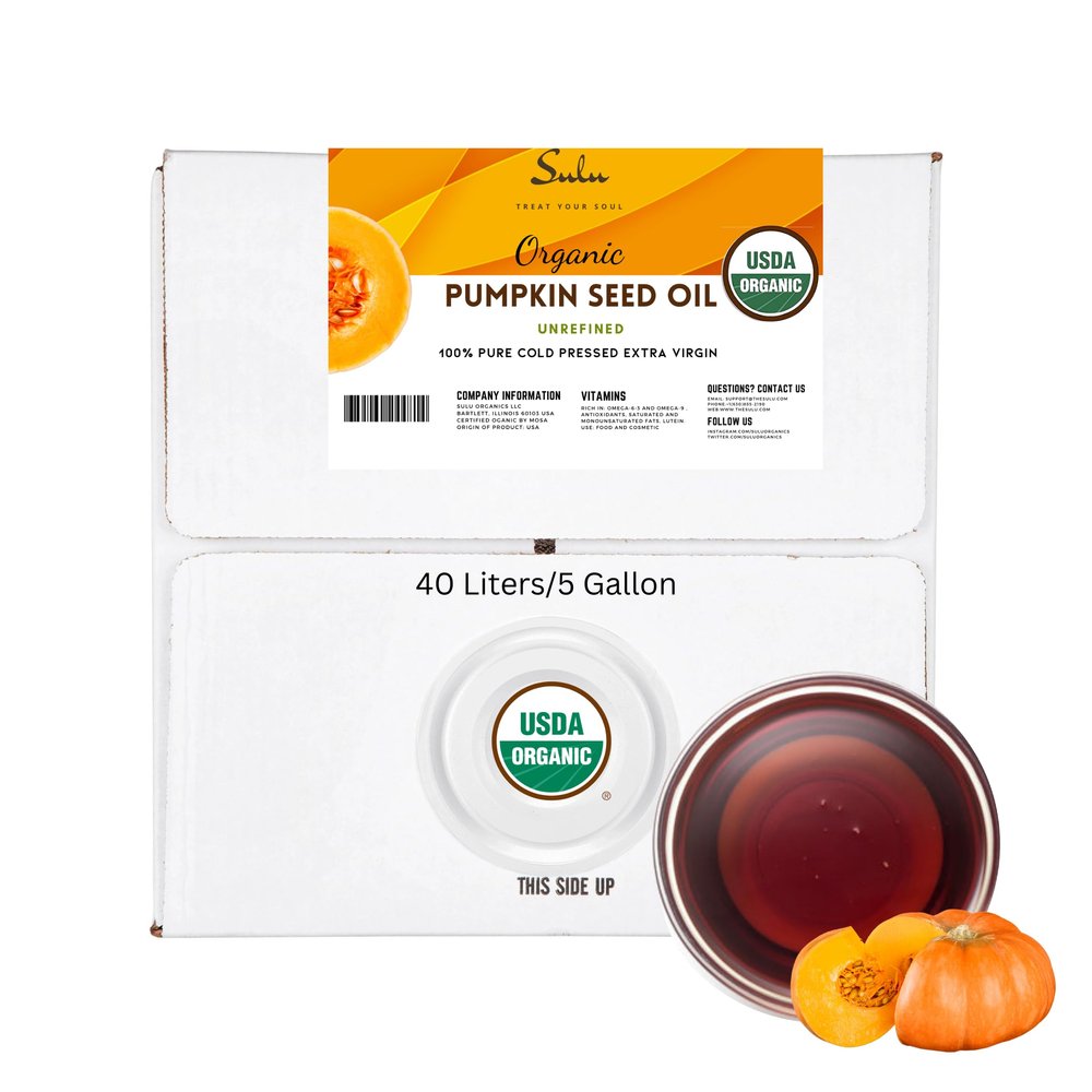 16 Liters/5 Gallons of 100% Pure Organic Unrefined Virgin Pumpkin Seed Oil All Natural