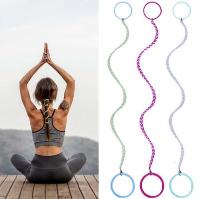 3 Packs 16" Colorful Ponytail Holders Hair Ties for Sports, Elastic Spiral Hair Tie Scrunchies No Damage Strong Braided Pony tails Hair Ties for Wind Water for Thin Fine Hair