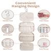 Narwey Hanging Toiletry Bag for Women Travel Makeup Bag Organizer Toiletries Bag for Travel Size Essentials Accessories Cosmetics (Light Checkerboard (Medium)) view 3