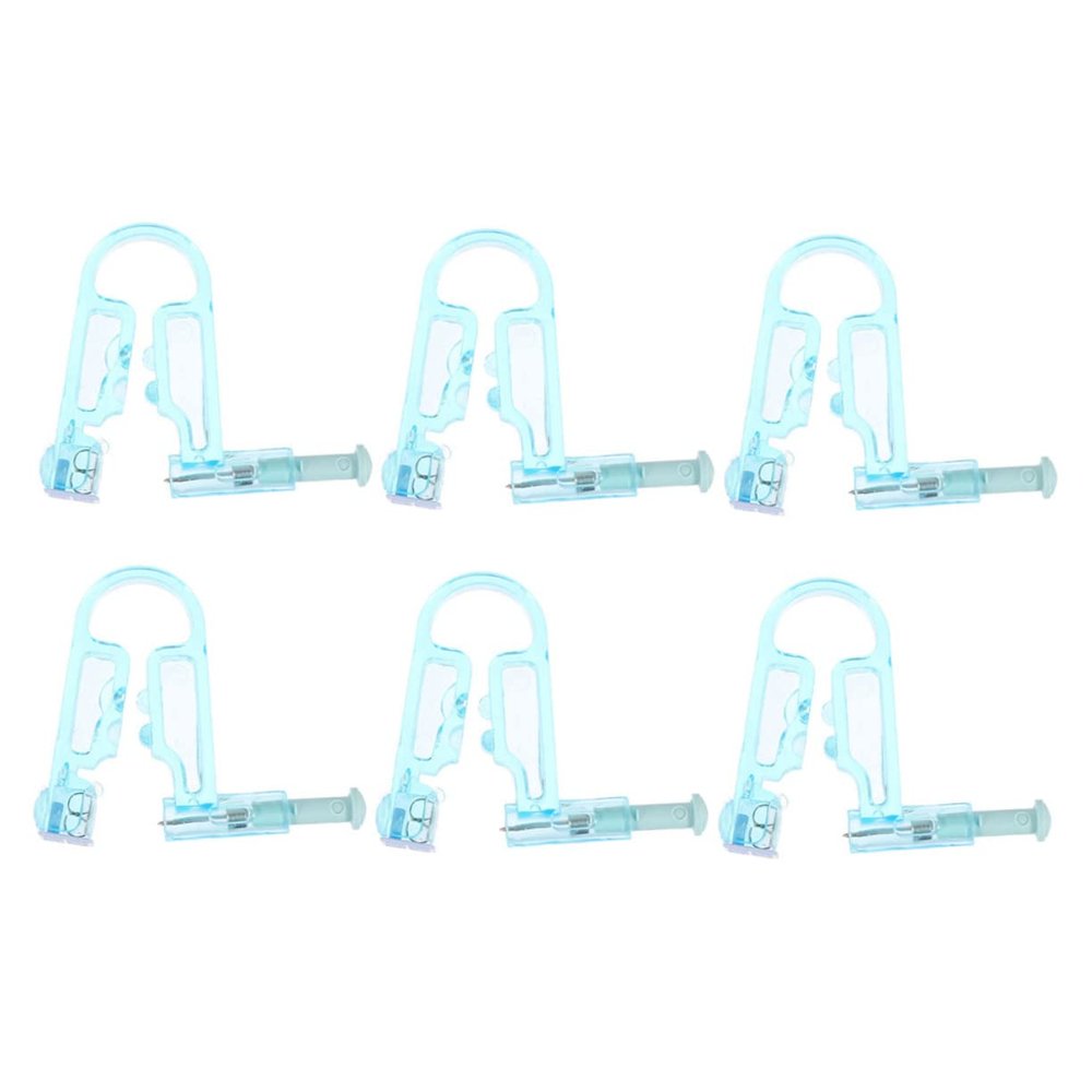 FOMIYES 6pcs Disposable Ear Hole Piercer Tool Kit for Painless Ear Piercing Salon Use Easy Use Manual Piercer Preparation