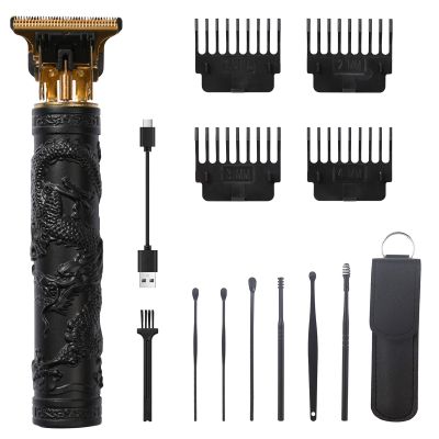 WAONIQ Hair Clipper with Earpick Accessories, Professional Cordless Barber Trimmer, Rechargeable T Type Classical Sculpting Texture Hair Trimmer
